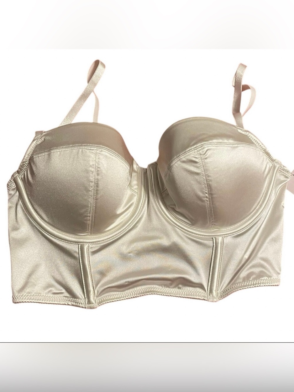 Auden White Longline Bustier Bra